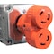 Ac Works Plug Adapter, L6-30R, L6-30P, L6-30P, L6-30P, Orange ADVL630L630 - alternate 3